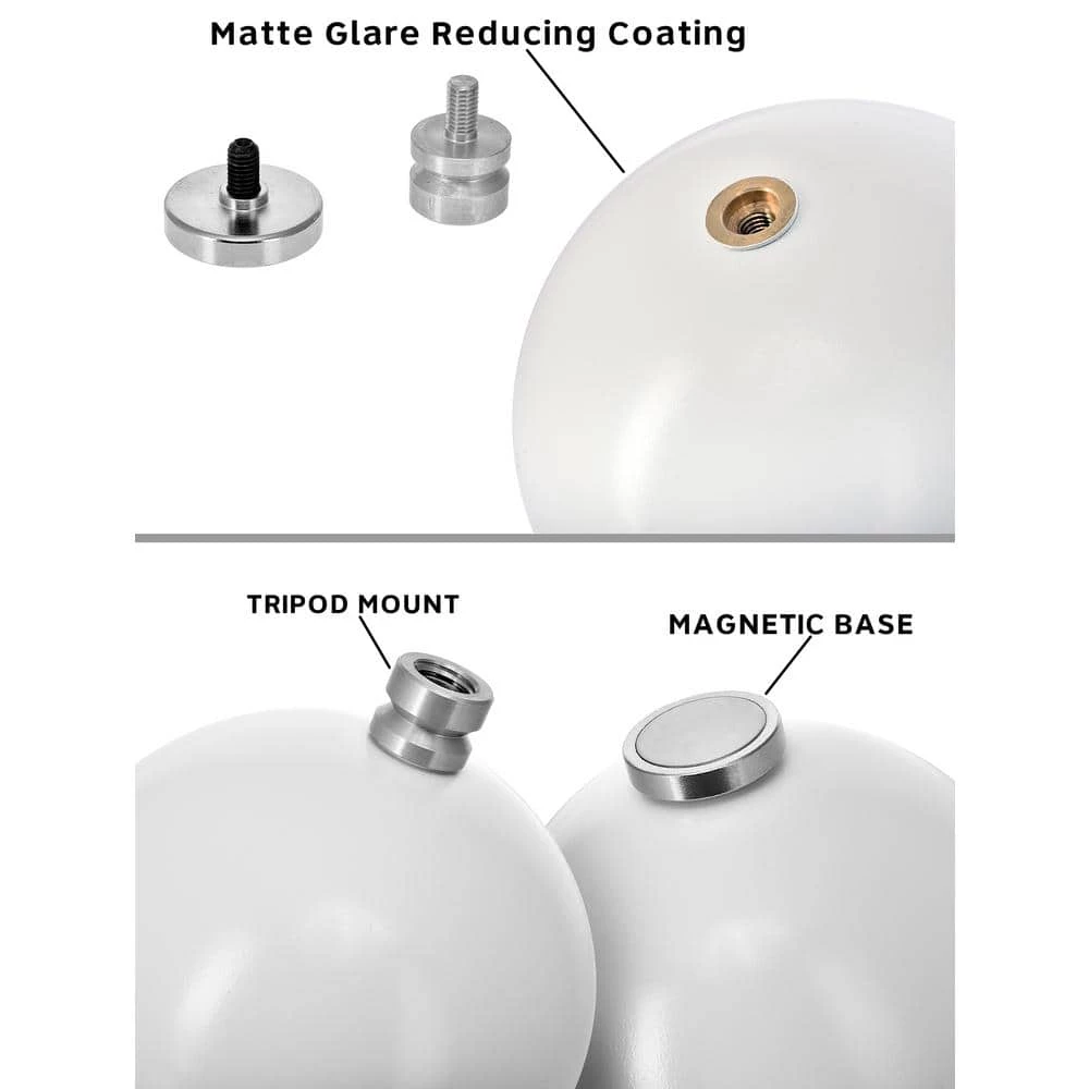 5.7 in. Laser Point Cloud Scan Reference Target Sphere with Magnetic Base (6-Pack) by AdirPro - Image 4