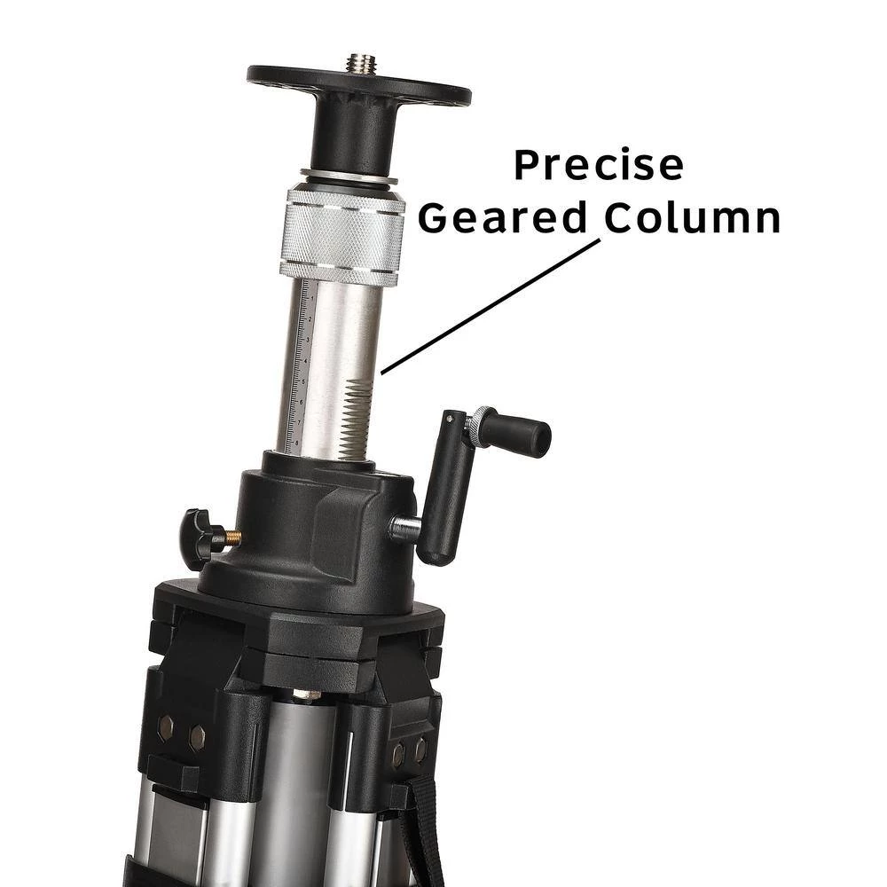 157 in. Heavy-Duty Aluminum Laser Level Extra Tall Quick Clamp Elevating Tripod with Shoulder Strap by AdirPro - Image 6