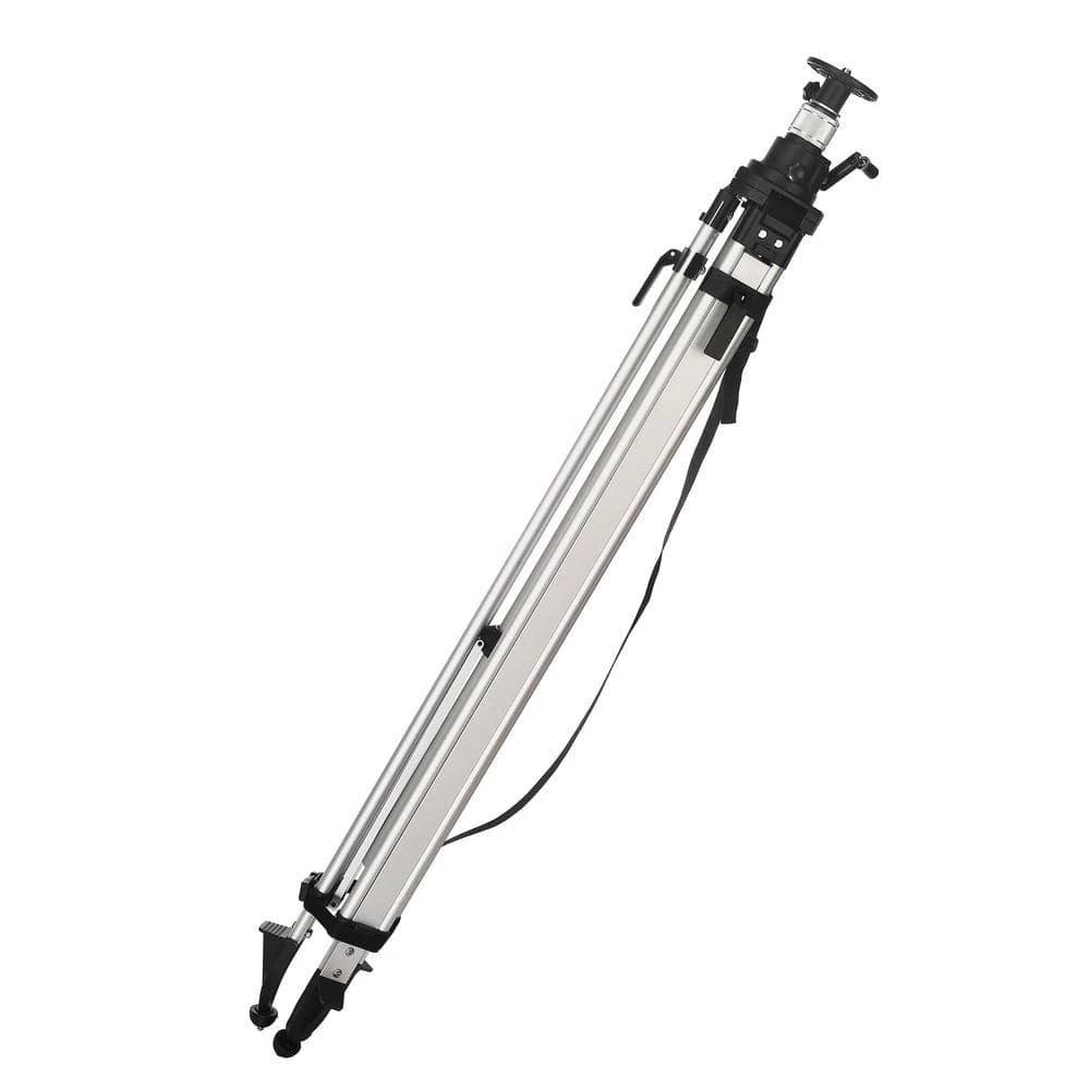 157 in. Heavy-Duty Aluminum Laser Level Extra Tall Quick Clamp Elevating Tripod with Shoulder Strap by AdirPro - Image 4