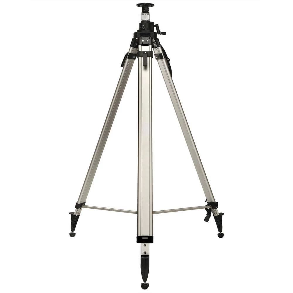 157 in. Heavy-Duty Aluminum Laser Level Extra Tall Quick Clamp Elevating Tripod with Shoulder Strap by AdirPro