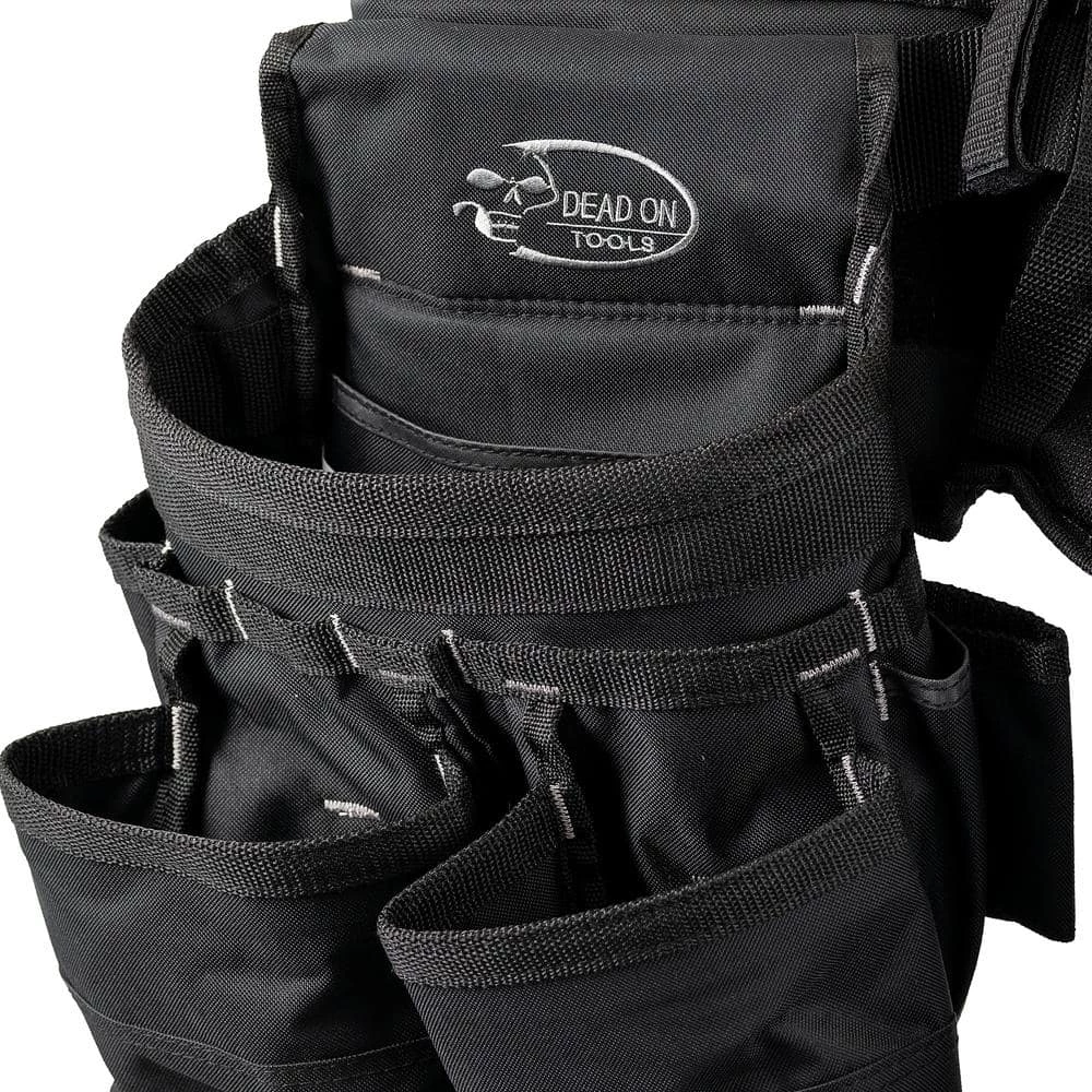 Journeyman's Framers 2 Pouch Tool Storage Suspension Rig with Suspenders in Black by DEAD ON TOOLS - Image 10