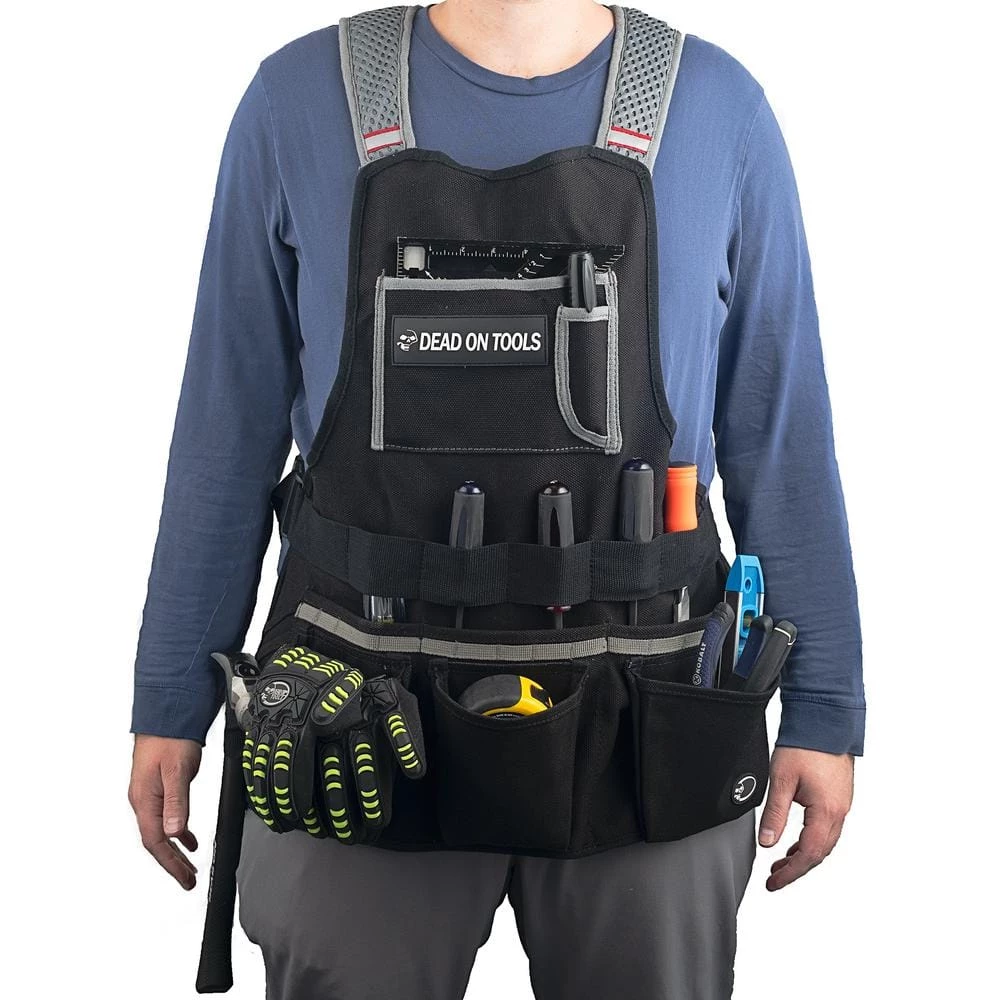 Heavy-duty 24 oz. Canvas Work Apron-Bib Style by DEAD ON TOOLS - Image 5