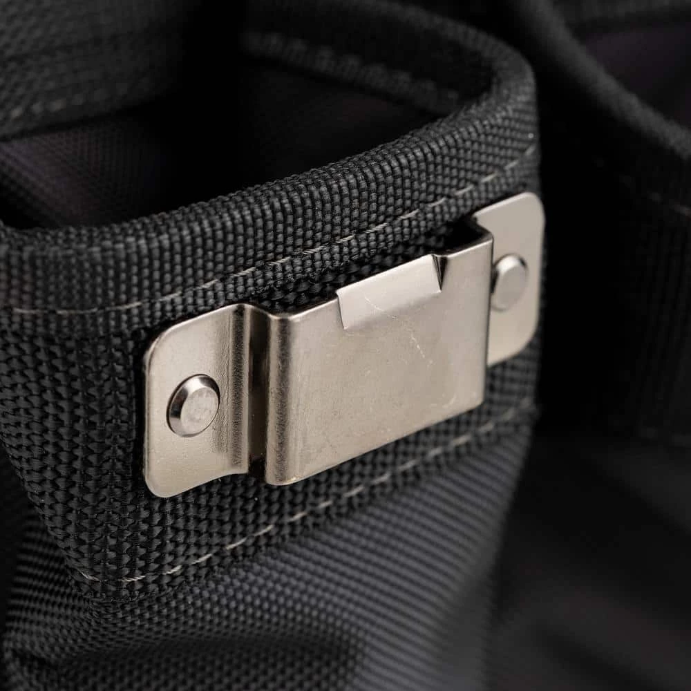 11 in. 14-Pocket Electricians Professional Tool Pouch in Black with Steel Loop and Clip to Hold Tools Securely by DEAD ON TOOLS - Image 7