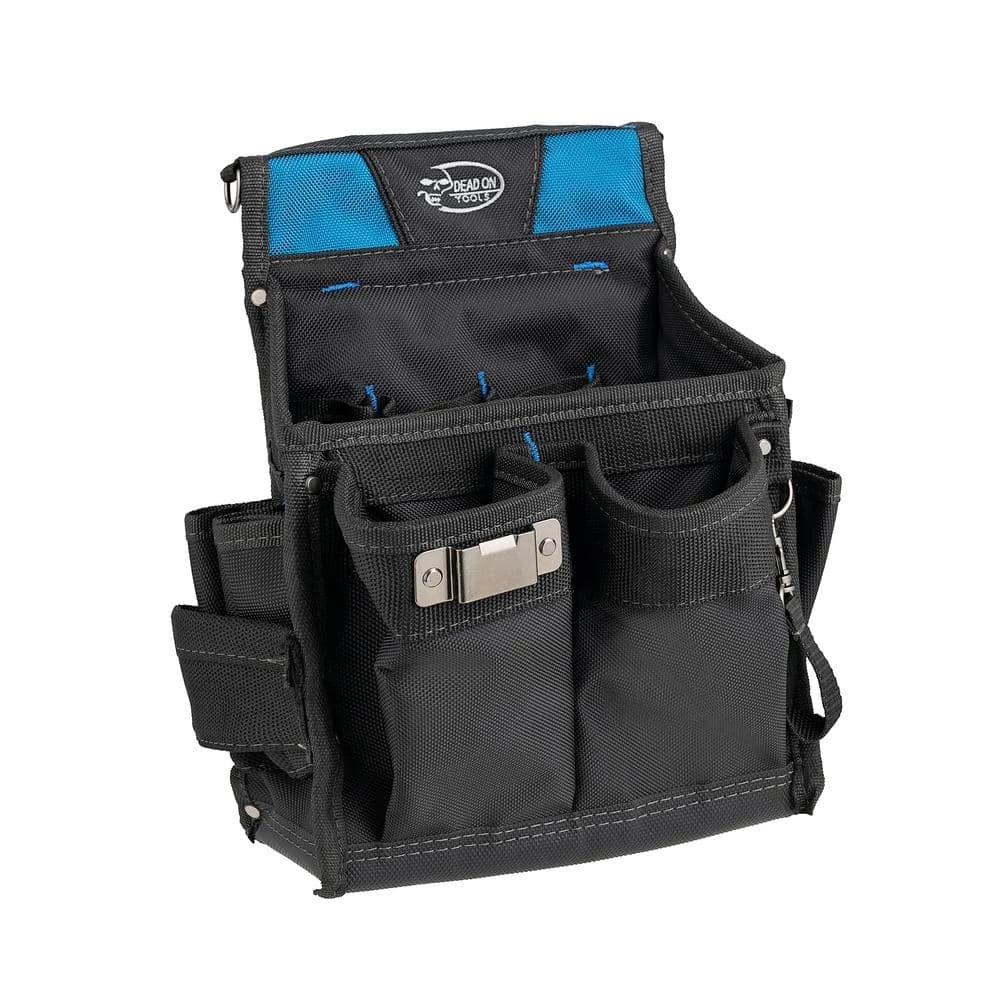 11 in. 14-Pocket Electricians Professional Tool Pouch in Black with Steel Loop and Clip to Hold Tools Securely by DEAD ON TOOLS - Image 5