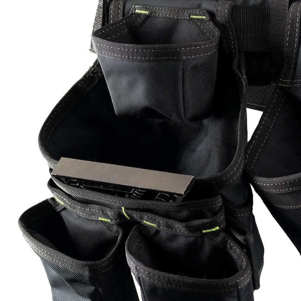 Professional Framers 3 Pouch Tool Storage Suspension Rig with LoadBear Suspenders in Black by DEAD ON TOOLS - Image 10