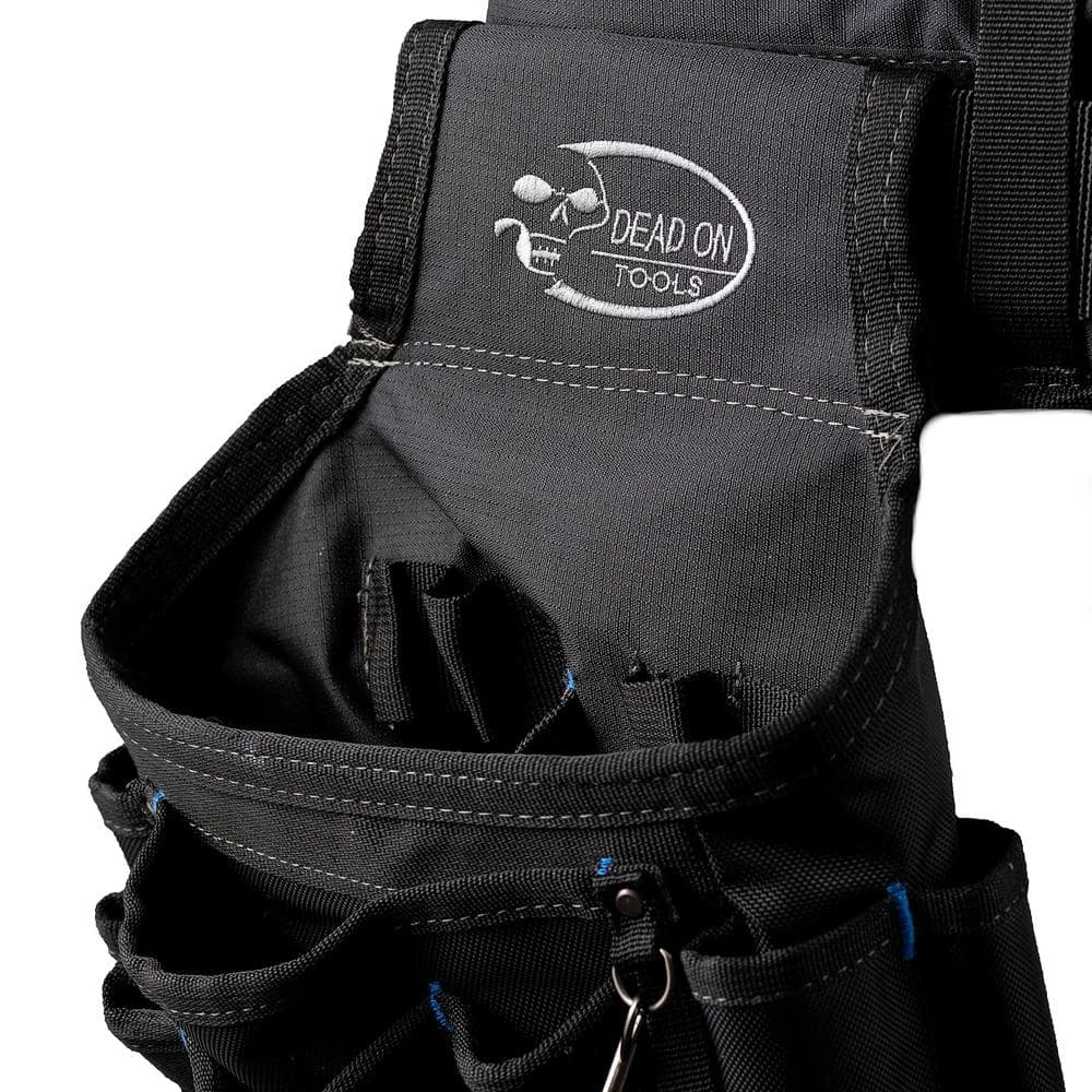 Professional Electrician's 2 Pouch Tool Storage Suspension Rig with LoadBear Suspenders in Black by DEAD ON TOOLS - Image 9