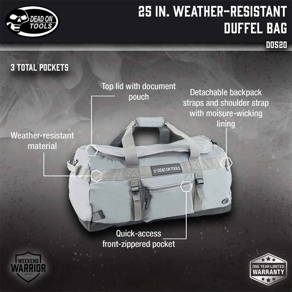 25 in. Weather Resistant Duffel Bag by DEAD ON TOOLS - Image 2