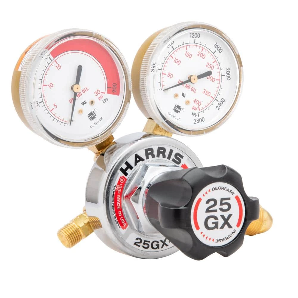 25GX 9/16 in. Acetylene Regulator with Gauges by Harris