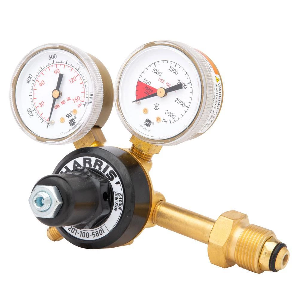 1/4 in. Model 201 Brass Nitrogen Preset Beverage Regulator 0-100 PSIG by Harris - Image 2