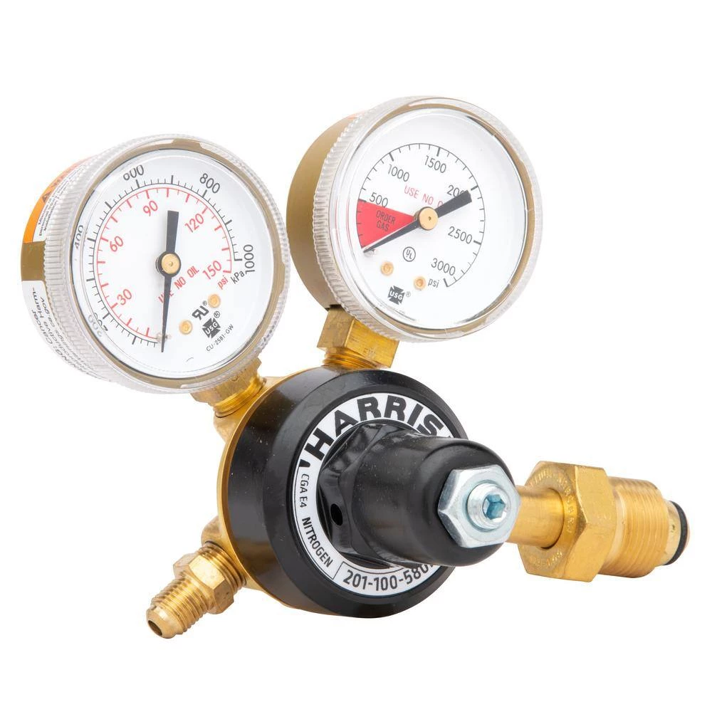 1/4 in. Model 201 Brass Nitrogen Preset Beverage Regulator 0-100 PSIG by Harris - Image 6