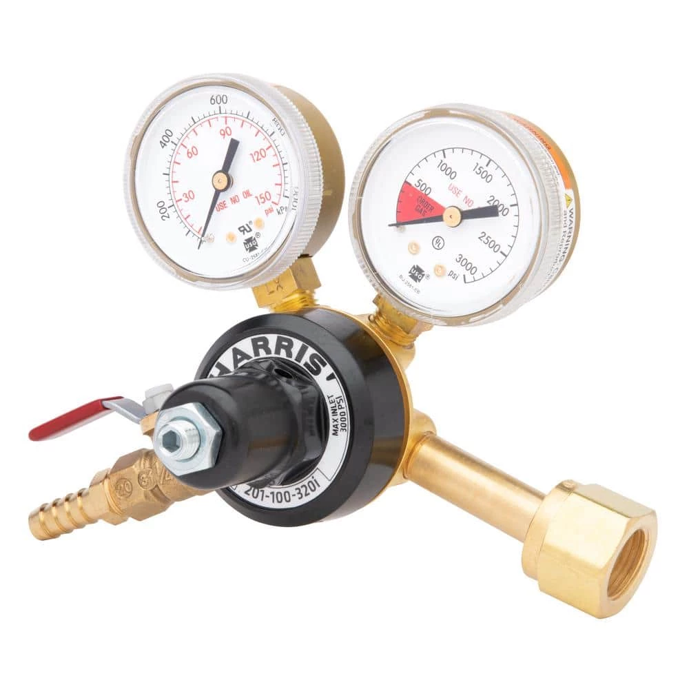 Model 201 Brass Carbon Dioxide Preset Beverage Regulator 0-100 PSIG, 1/4in. FNPT by Harris - Image 2