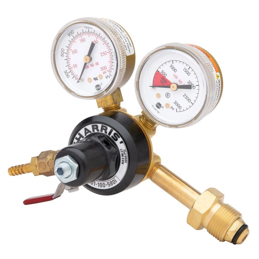 1/4 in. Model 201 Brass Nitrogen Preset Beverage Regulator 0-100 PSIG by Harris - Image 2