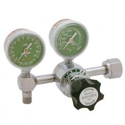 Model 301 1/4 in. Hose Fitting Medical Regulator with Gauges by Harris