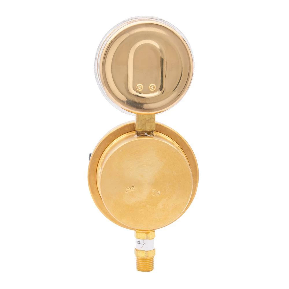 High-Flow Single Gauge Inline Manifold Nitrogen, Helium, Carbon Dioxide, Hydrogen, Oxygen Regulator 0-500 PSIG, .25 FNPT by Harris - Image 4