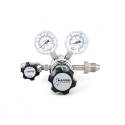 CGA 590, 1/4 in. Comp. Fitting 2-Stage, 316 Stainless Steel, 0 PSI to 50 PSI Compressed air Specialty Gas Lab Regulator by Harris