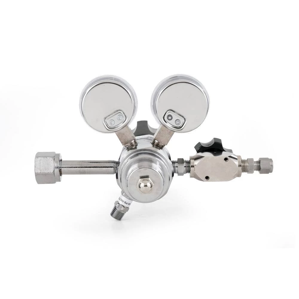 0 PSI to 50 PSI 2-Stage CGA 540 Chrome-Plated, 1/4 in. Compression Fitting, Oxygen Specialty Gas Lab Regulator by Harris - Image 4
