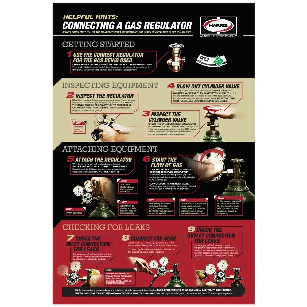 0 PSI to 50 PSI 2-Stage CGA 580 Brass, 1/4 in. Compression Fitting, Nitrogen, Helium, Argon Specialty Gas Lab Regulator by Harris - Image 7