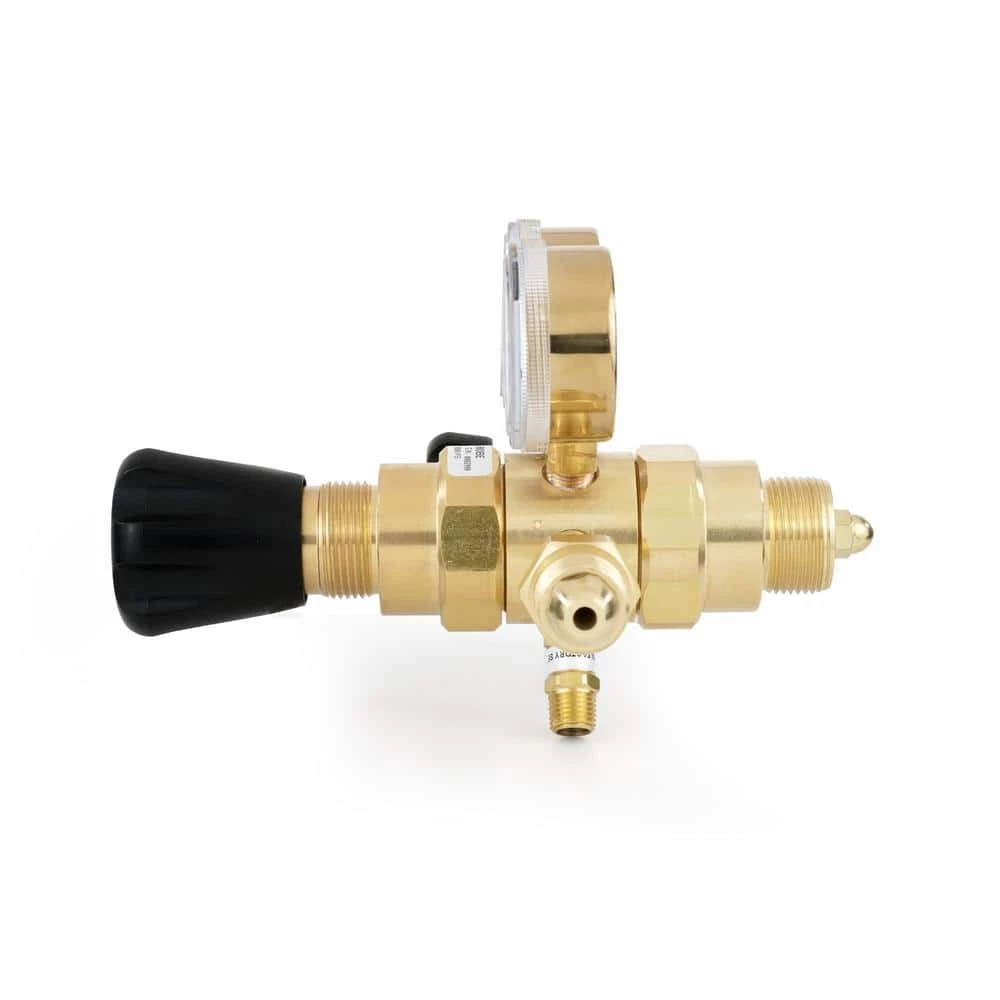 0 PSI to 125 PSI 2-Stage CGA 580 Brass, 1/4 in. Compression Fitting, Nitrogen, Helium, Argon Specialty Gas Lab Regulator by Harris - Image 3