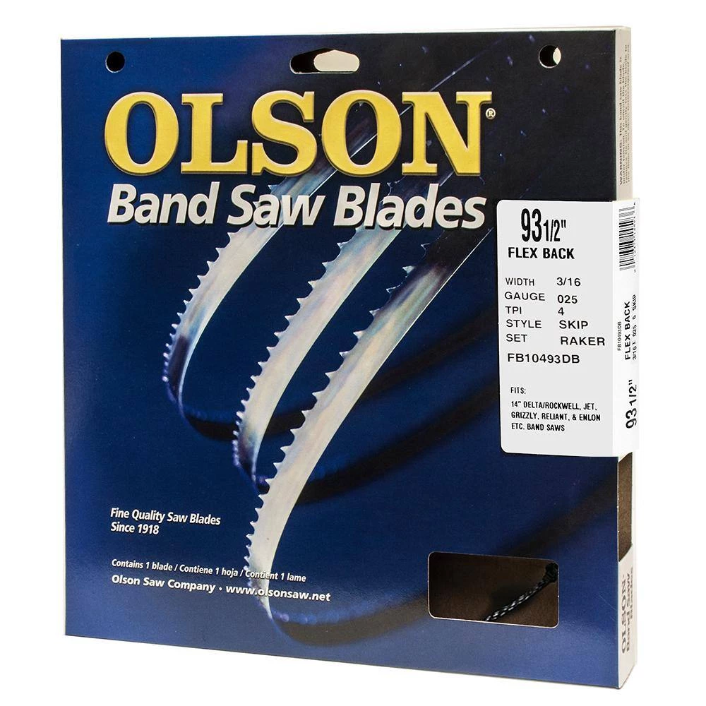 93-1/2 in. L x 3/16 in. W with 4 TPI High Carbon Steel with Hardened Edges Band Saw Blade by Olson Saw - Image 2