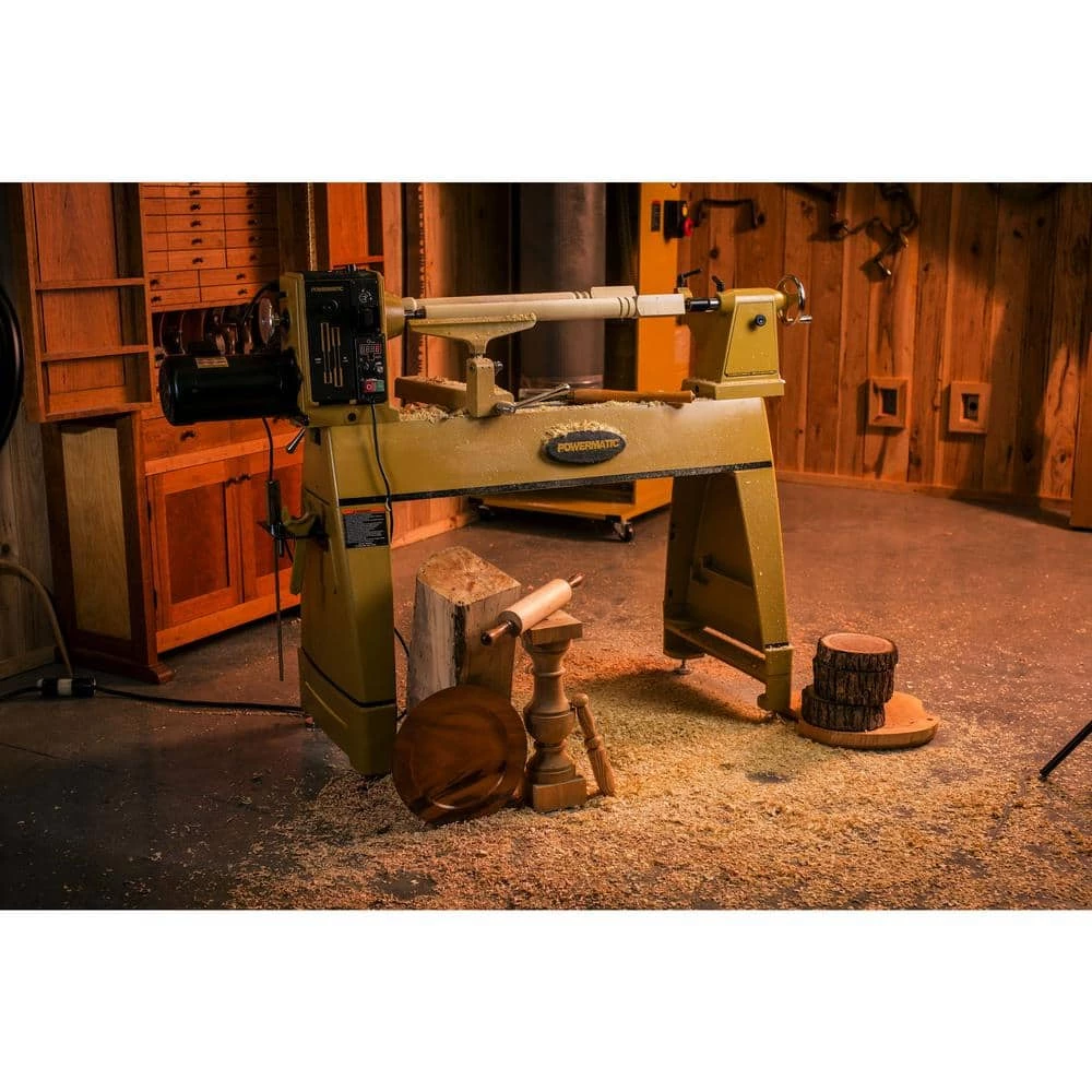 220-Volt 2HP 1PH Lathe with Risers by Powermatic - Image 2