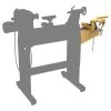 PM2014 13 in. Wood Lathe Bed Extension and Post by Powermatic