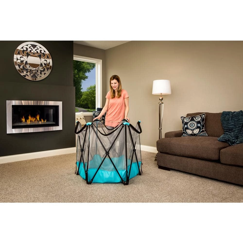 26 in. Six Panel My Play Portable Play Yard by Regalo - Image 3