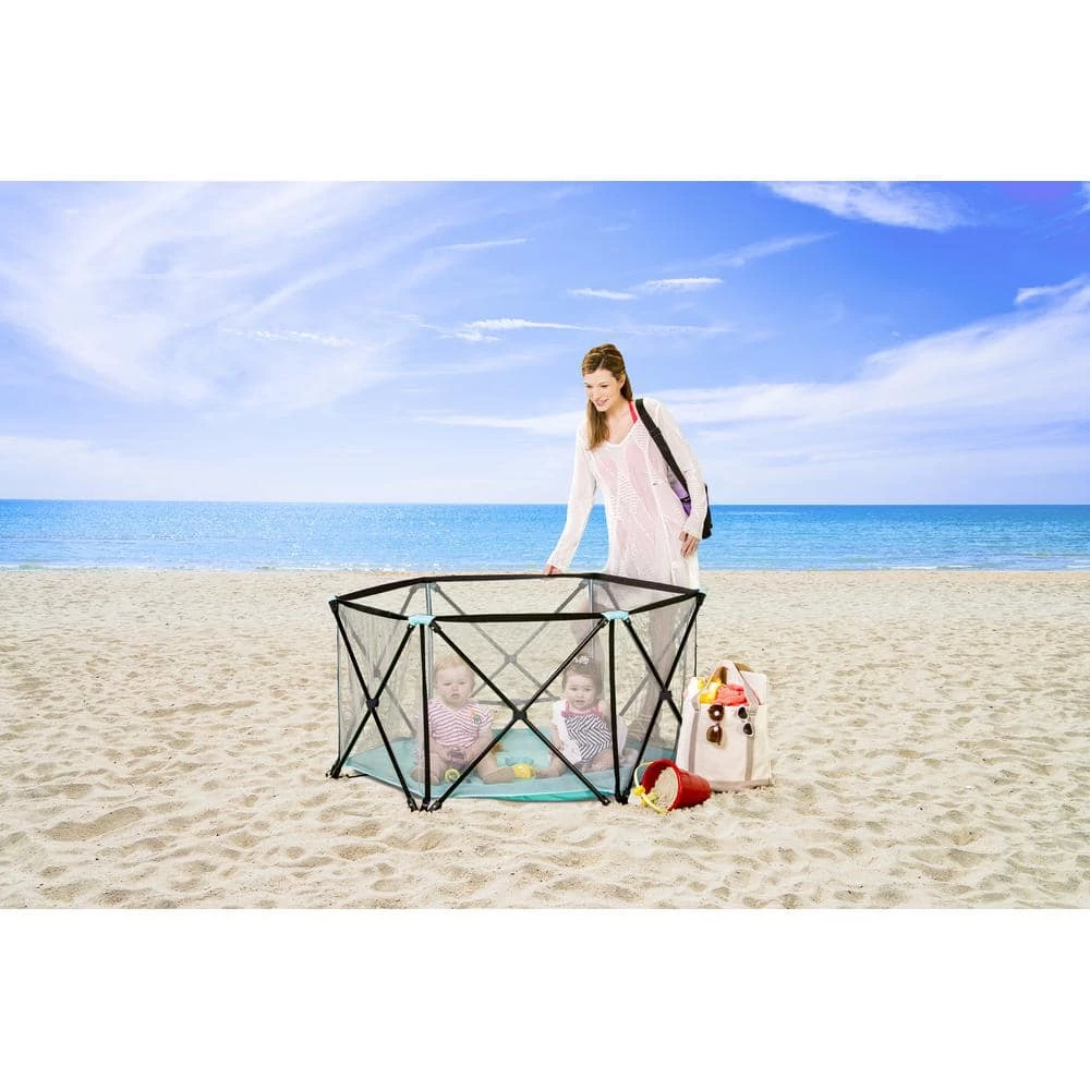 26 in. Six Panel My Play Portable Play Yard by Regalo - Image 2