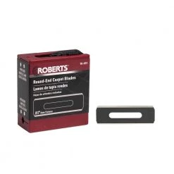 Round-End Carbon Steel Carpet Blades and Quick Blade Dispenser with Used Blade Storage (100-Pack) by ROBERTS