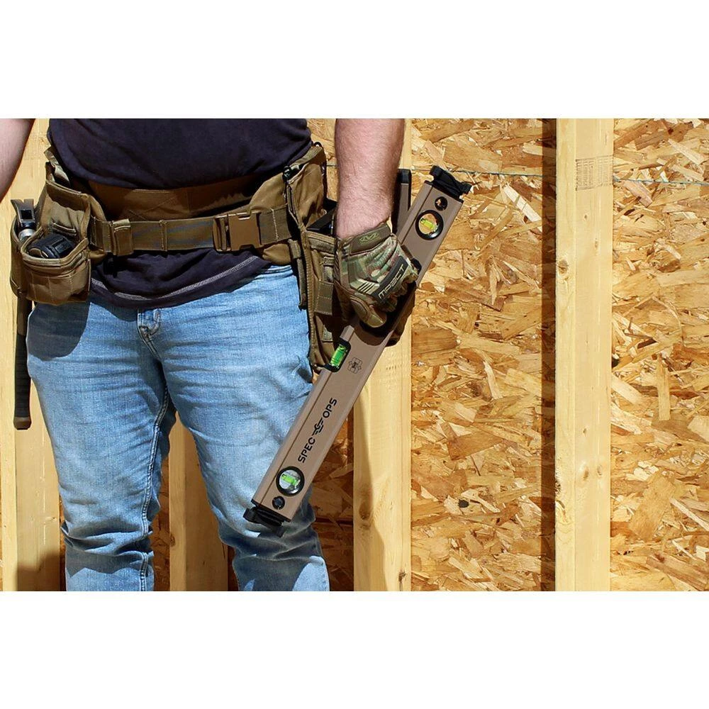 24 in. Magentic Box Beam Level, Tourniquet Attachment System, 33% Larger Block Vials, Aluminum by SPEC OPS - Image 2