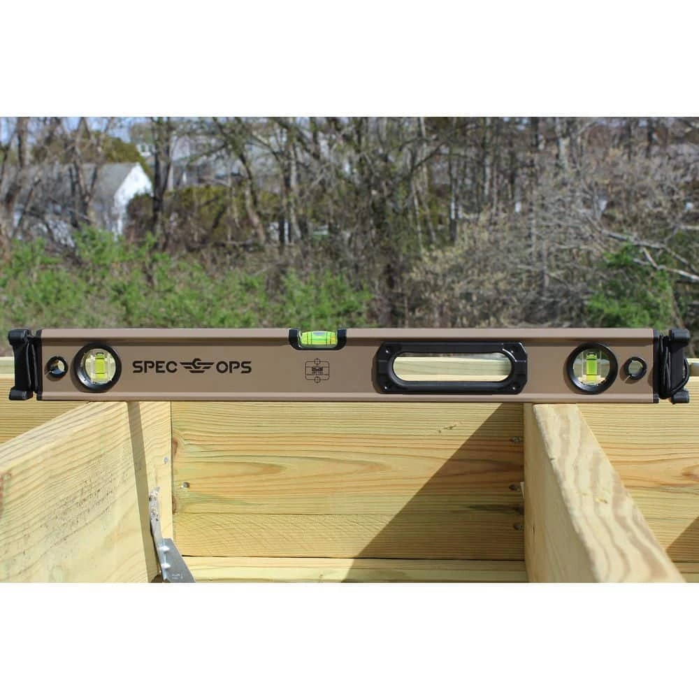 24 in. Magentic Box Beam Level, Tourniquet Attachment System, 33% Larger Block Vials, Aluminum by SPEC OPS - Image 3