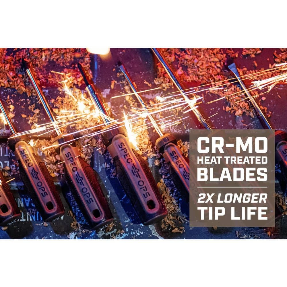 Screwdriver Set, Phillips #1 and #2, Slotted 3/16 in. and 1/4 in., Magnetic Tip, Cr-Mo Steel Shaft (4-Piece) by SPEC OPS - Image 2