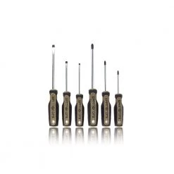Screwdriver Set, Phillips and Slotted, Magentic Tip, Cr-Mo Steel Shaft (6-Piece) by SPEC OPS