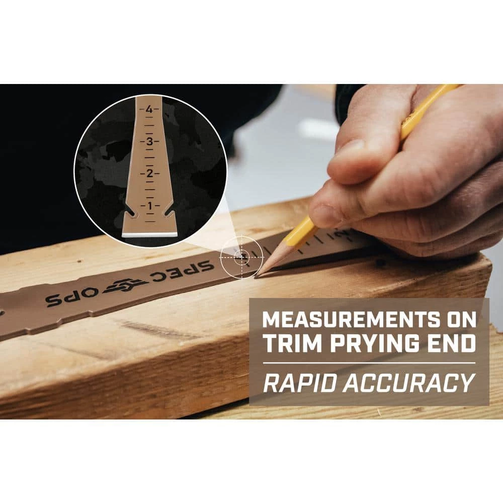 9.5 in. Trim Bar, High Carbon Spring Steel, Built In Ruler, Beveled Edges, Nail Puller, 2 Pack by SPEC OPS - Image 3