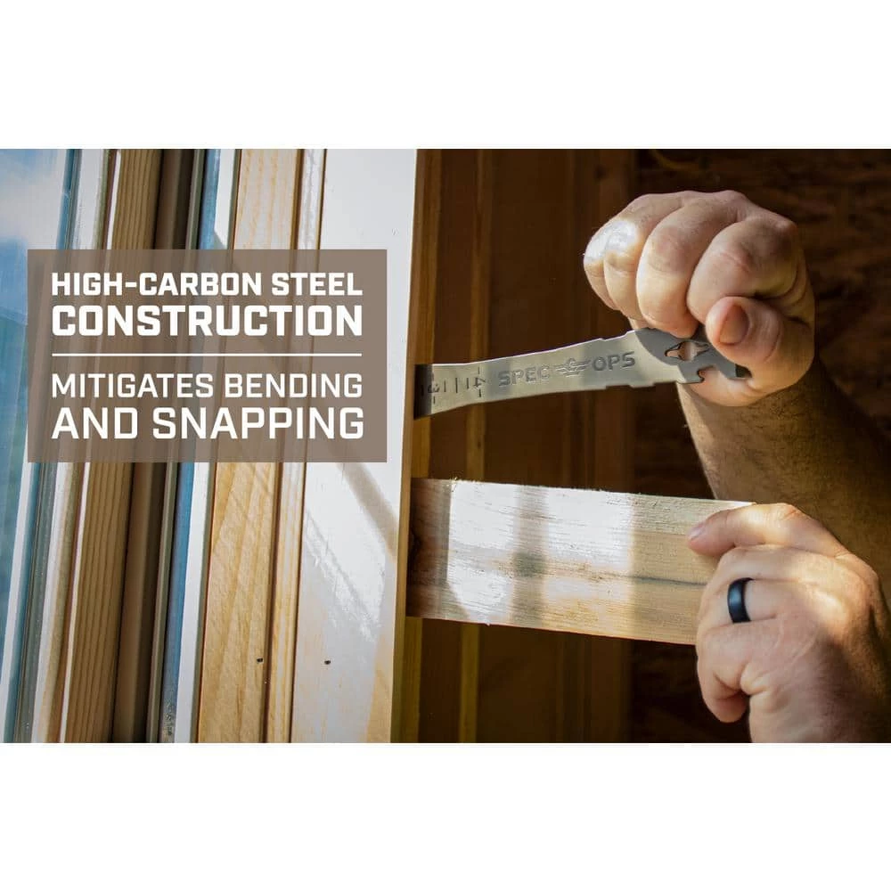 9.5 in. Trim Bar, High Carbon Spring Steel, Built In Ruler, Beveled Edges, Nail Puller, 2 Pack by SPEC OPS - Image 2