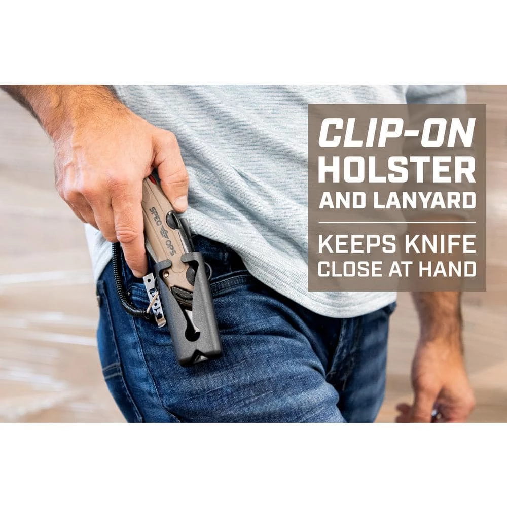 Safety Knife Box Cutter, Includes Holster & Lanyard by SPEC OPS - Image 4