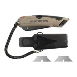 Safety Knife Box Cutter, Includes Holster & Lanyard by SPEC OPS