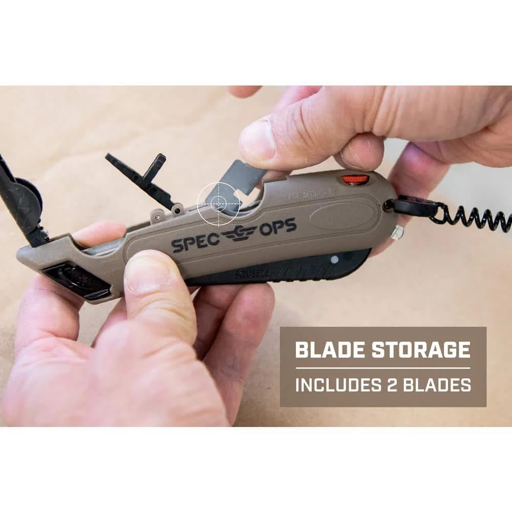 Safety Knife Box Cutter with Self-Retracting Blade, Includes Holster & Lanyard by SPEC OPS - Image 3