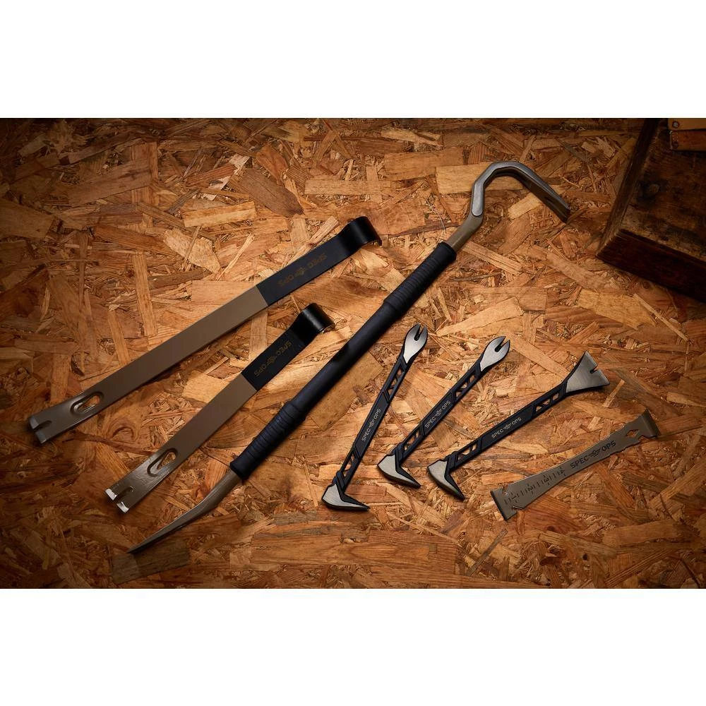 21 in. Flat Pry Bar Crowbar, Curved Rocker Head, Teardrop Nail Puller, High-Carbon Steel by SPEC OPS - Image 7