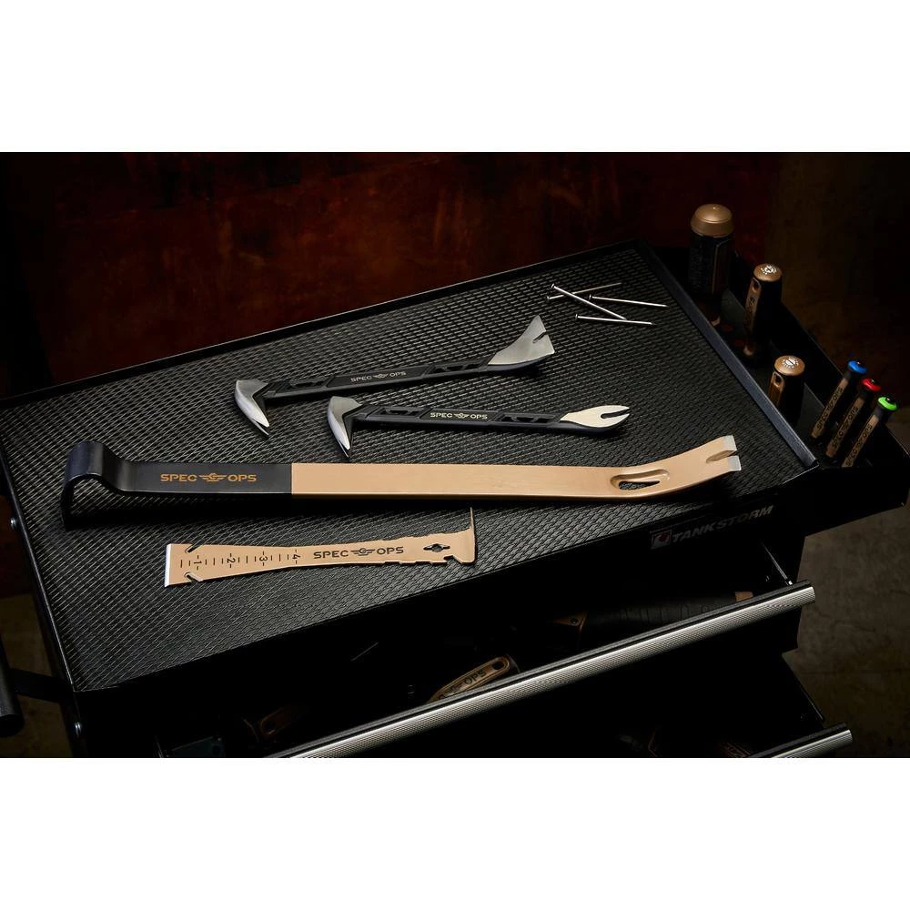 21 in. Flat Pry Bar Crowbar, Curved Rocker Head, Teardrop Nail Puller, High-Carbon Steel by SPEC OPS - Image 6