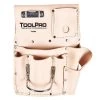 Top Grain Leather Left Handed 8 Pocket Drywall Pouch by ToolPro