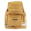 10-Pocket Suede Leather Nail and Tool Pouch by ToolPro