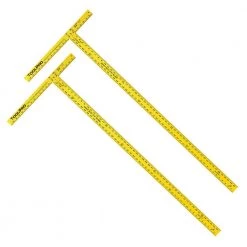 54 in. Drywall Square Heavy Duty 3/16 in. Thick Blade in Yellow (2-Pack) by ToolPro